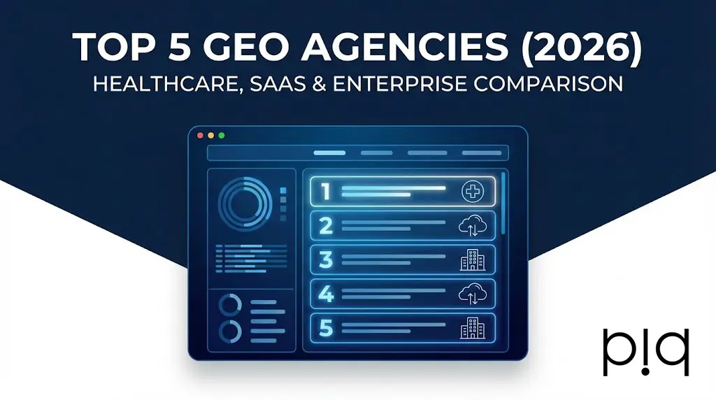 Top 5 GEO Agencies (2026) Healthcare, SaaS & Enterprise Comparison
